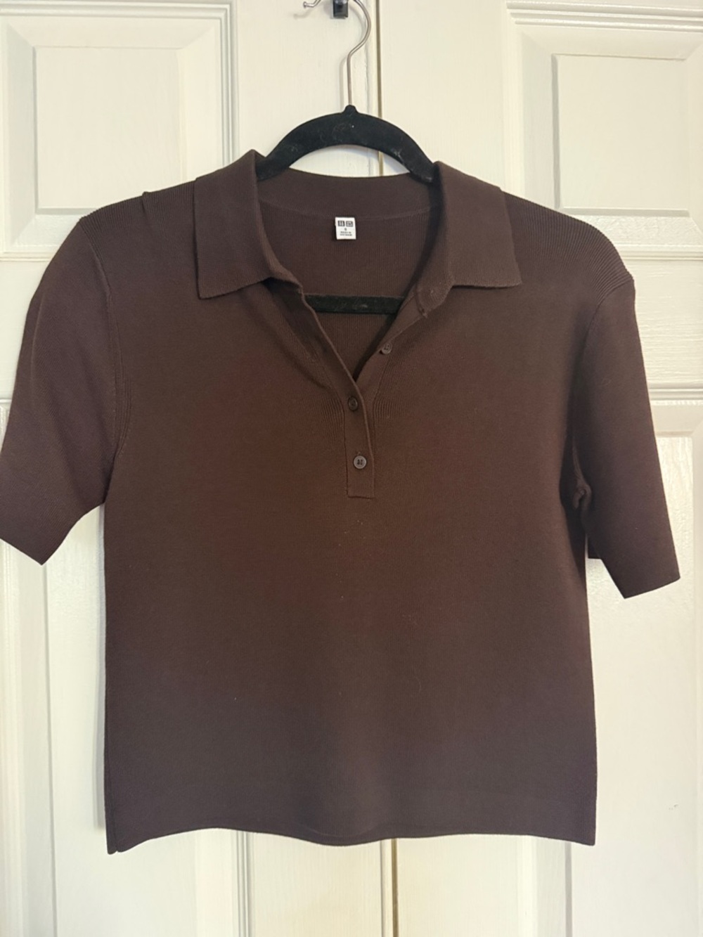 Uniqlo Classic Brown Polo Knit Top - Women